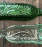 Handmade Fused Glass Recycled Wine Bottle Spiral Pattern Dish - Slumped Bottle - Image 4