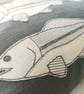 Three Fish Freemotion Applique Cushion - Image 5