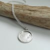 Eco Silver winter moon and halo pendant - fully hallmarked