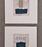 Colourful Combinations Grey Green Blue Handstitched Geometric Art Pictures - Image 5