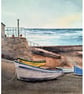 Boats at Sennen Cove, Cornwall,  Original Watercolour Painting Mounted - Image 7