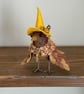 Witchy Brown Bird Spun Cotton Art Doll - Image 2