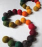 Felt Ball Garland, Autumn Shades, Halloween Decor, Christmas Gift - Image 4