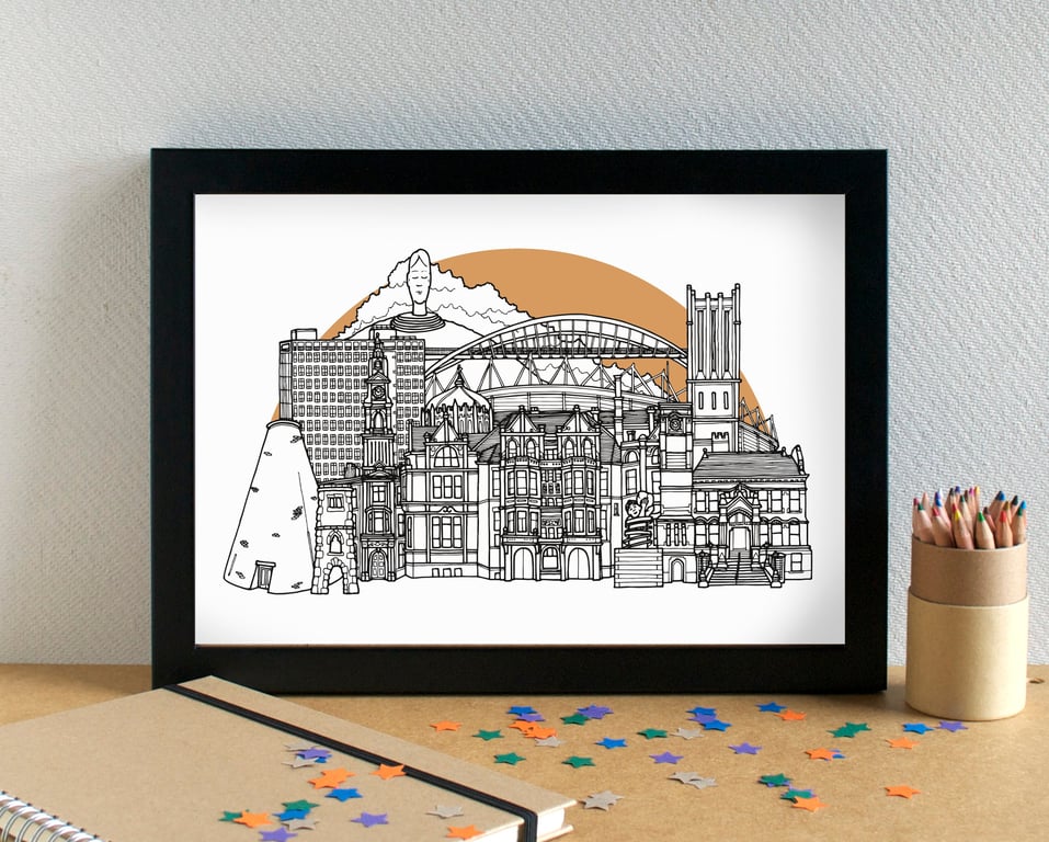 St Helens Skyline Art Print