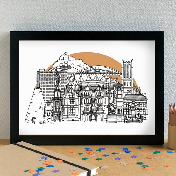 St Helens Skyline Art Print
