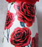 Recycled glass red rose vase - Image 3