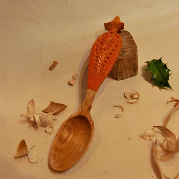 Handcarved Birch Eating Spoon