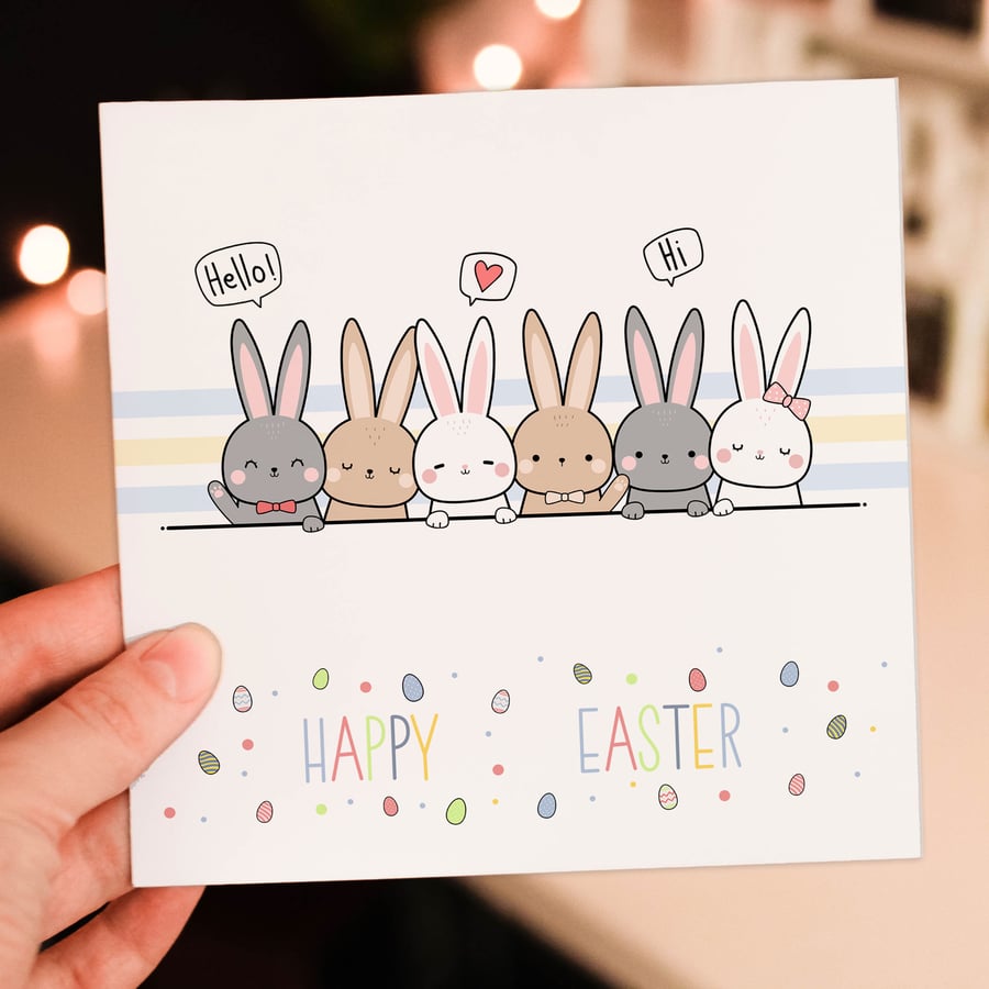 Easter card: Bunny rabbits