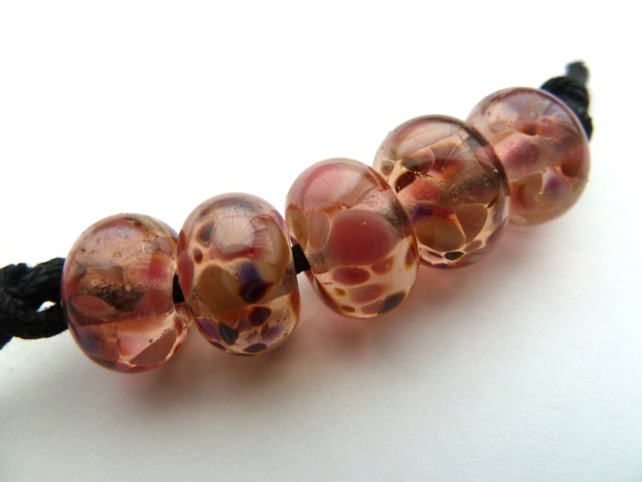 pink frit beads