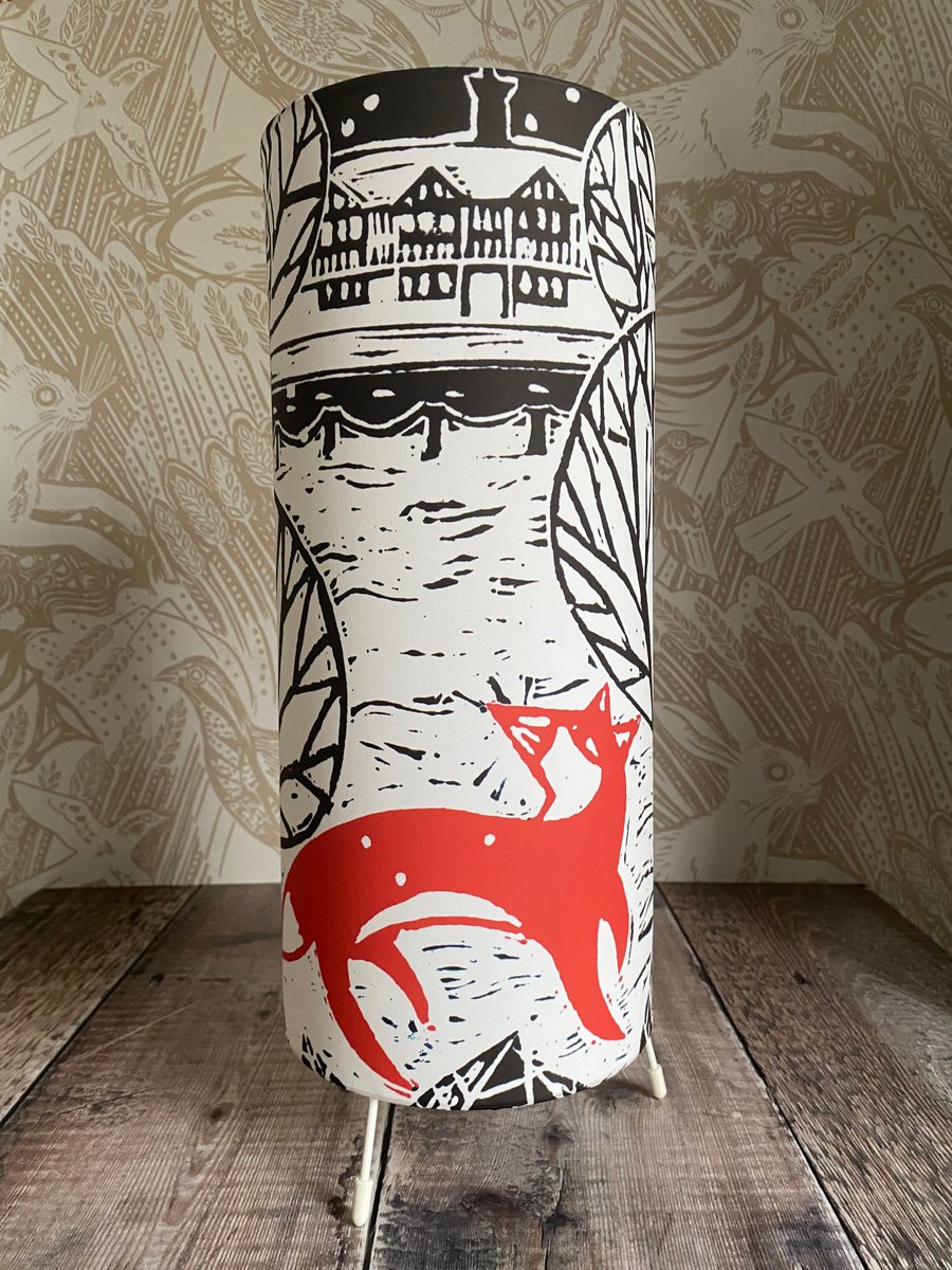 'Fox On The Green' Hand Rolled Table Lamp