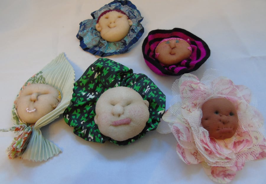 Flower Baby Brooches - Selection