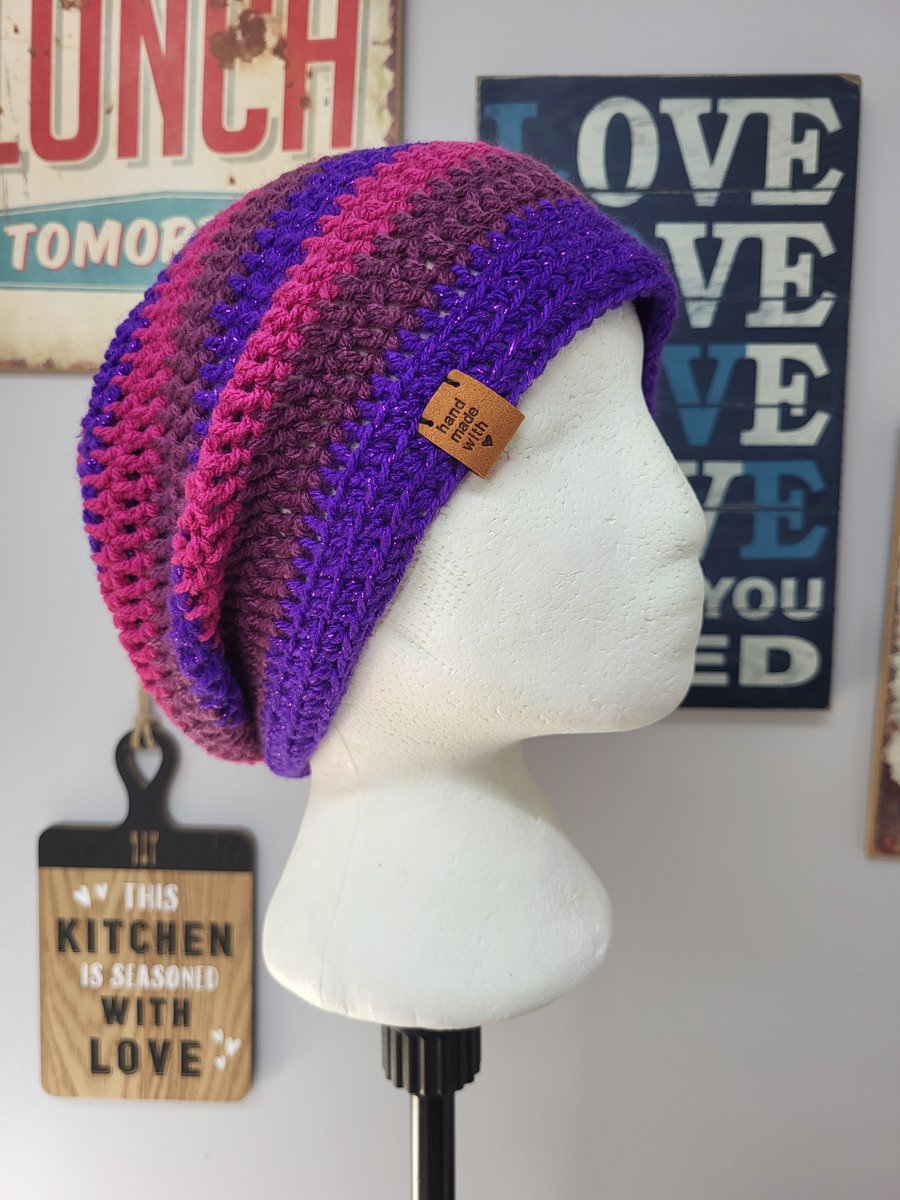 Crochet handmade tam hat cap rasta wool dread reggae