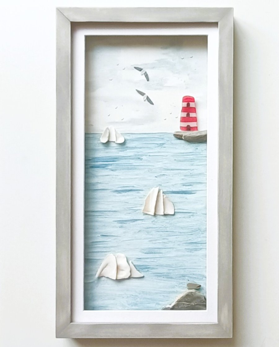 Cornish Coastal Scene, Tall Ships, Perfectly Imperfect