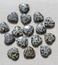 6 Dalmatian Jasper Solid Gemstone Polished Hearts - 20mm - Chakra Crafting - Image 4
