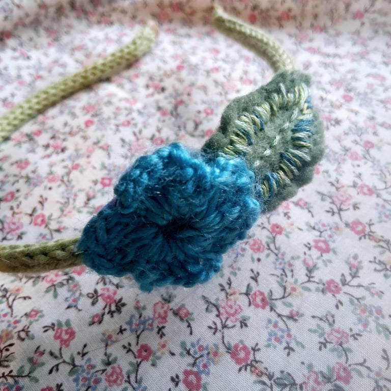 cute wool crochet hairband alice band no h12