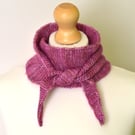 Handmade Silk Merino English Rose Scarf - Lightweight Knit Neck Wrap