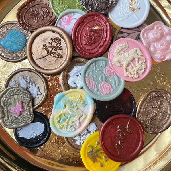 mixed bag of 20 wax seal stamps
