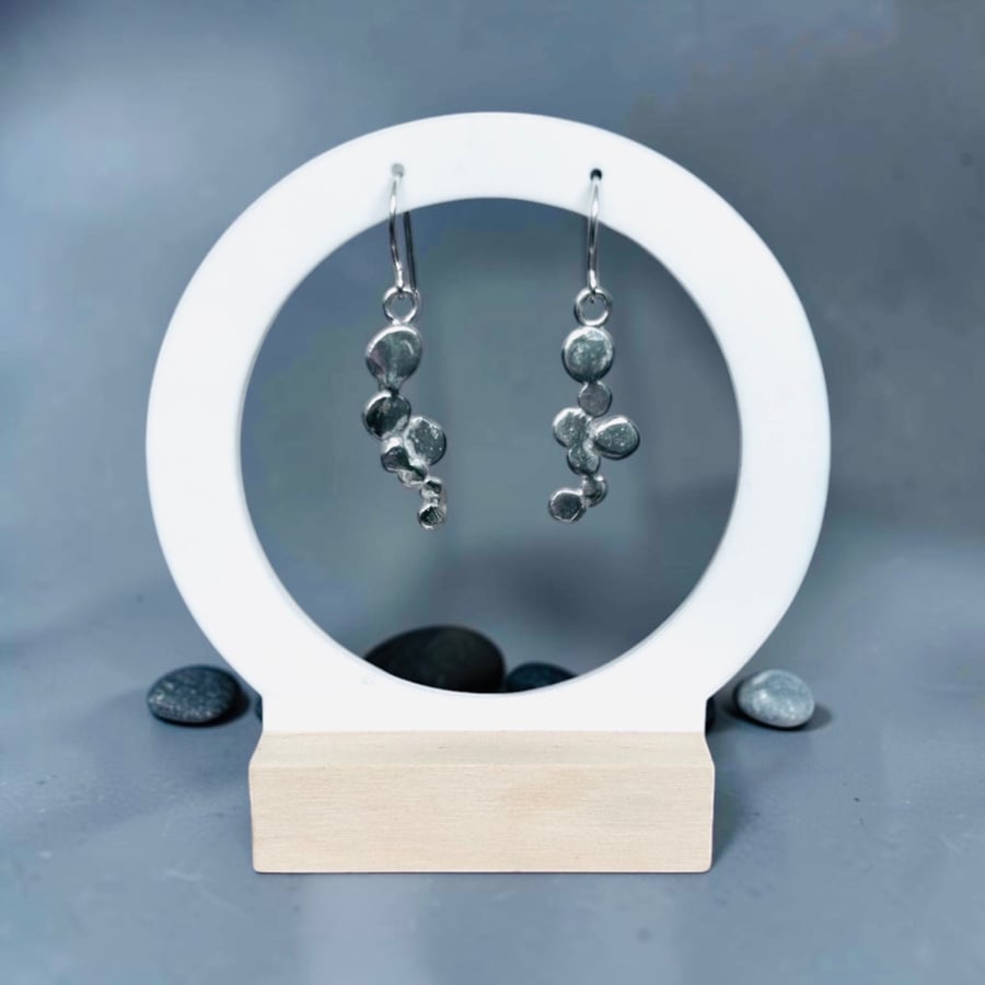 Sterling Silver Pebble Earrings  - Gift Boxed