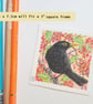 Blackbird miniature artwork, original bird drawing - Image 3