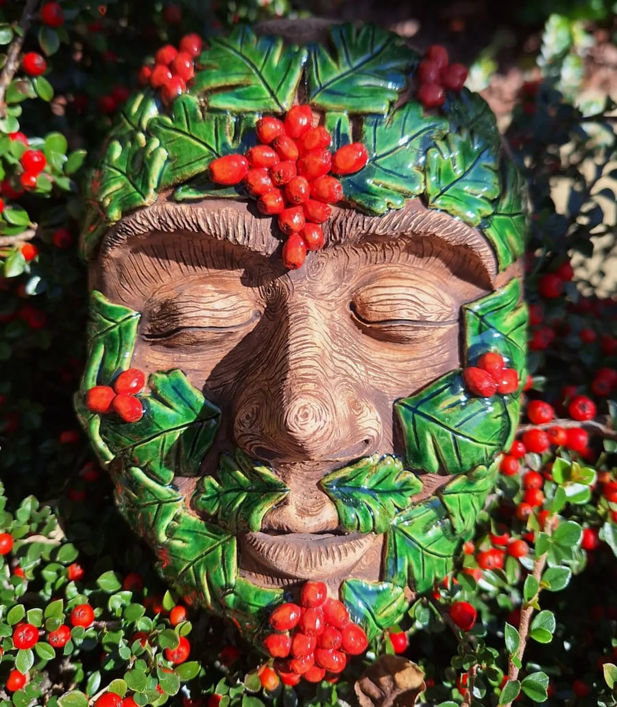 Ceramic Hawthorn Green Man