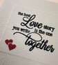 Wedding, engagement, anniversary card, the best love story quote, embossed card - Image 2