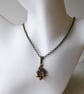 Acorns and Oak Leaf Bronze Tone Pendant Necklace - Image 3