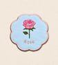Rose Candle Coaster - Embroidered June Birth Flower Decor
