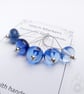Lampwork Stitch Markers - Blue Gradient - Image 2