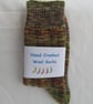 Hand-cranked Knitted Ribbed Wool Socks Size 6 to 7 - Image 5