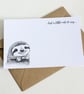 Dapper Sloth Handmade Flat Notecard Set - Pack of 4 with Envelopes - Image 2