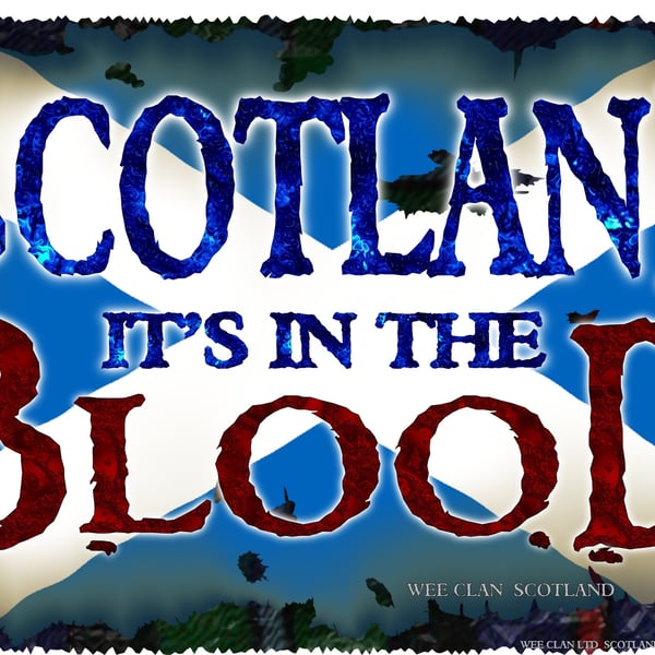 Scotland in the blood Repositionable Sticker