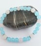 Aquamarine Jade, Frosted White Jade And Rose Quartz Bracelet - Handmade In Devon - Image 6