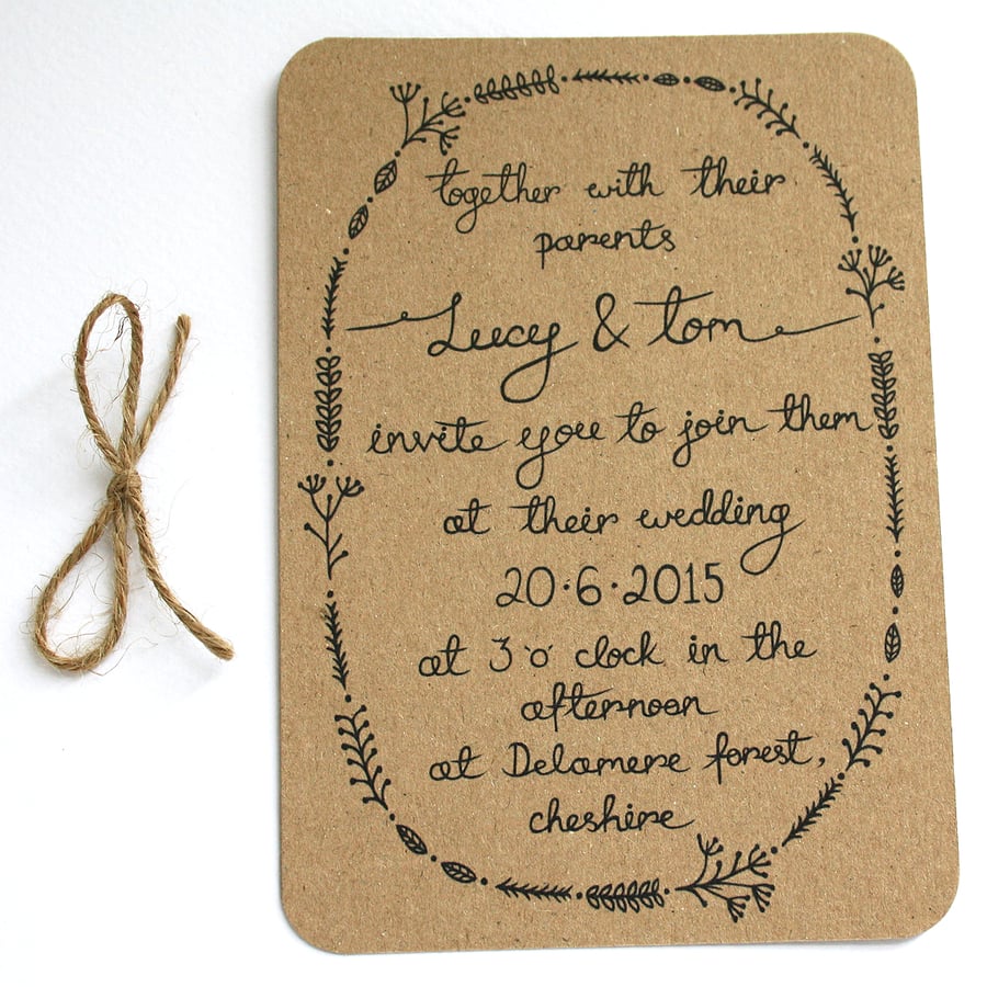 Woodland Wedding invitation
