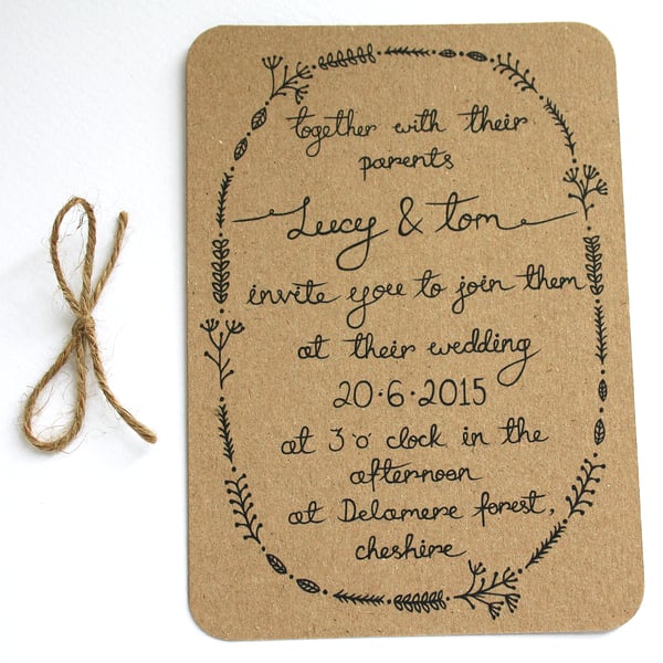 Woodland Wedding invitation