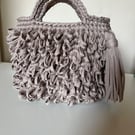 Handmade Crochet loop Handbag with tassel 