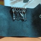 Dark brown leather key fold 