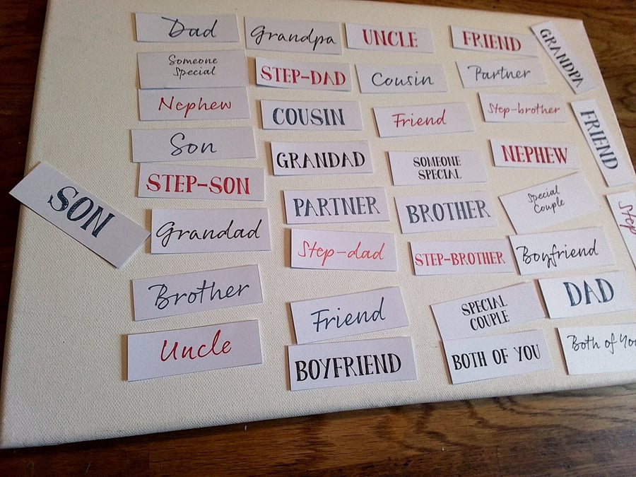 Family toppers for card making. Sentiments. Ref 414