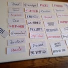 Family toppers for card making. Sentiments. Ref 414