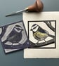 Lino Print - Blue Tit - Garden Bird - Original Print - Image 9