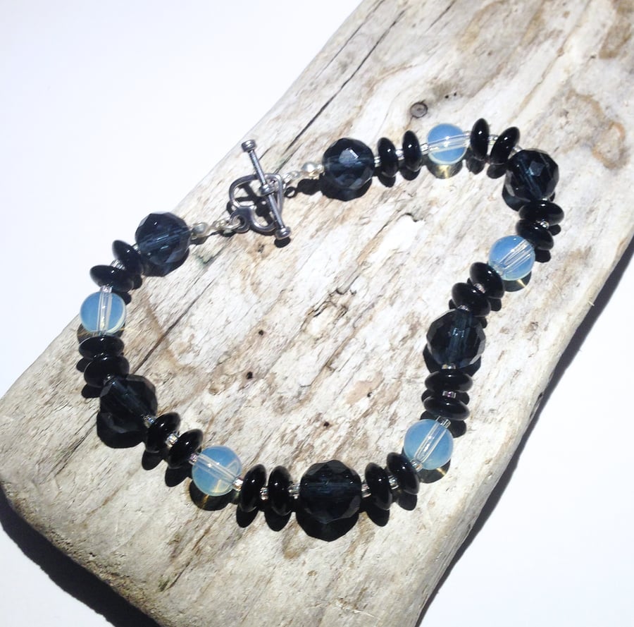 Dark and Light Bead Bracelet - UK Free Post