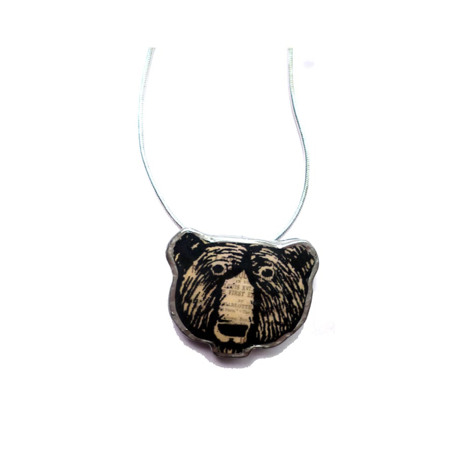 Whimsical Bear Resin Necklace by EllyMental