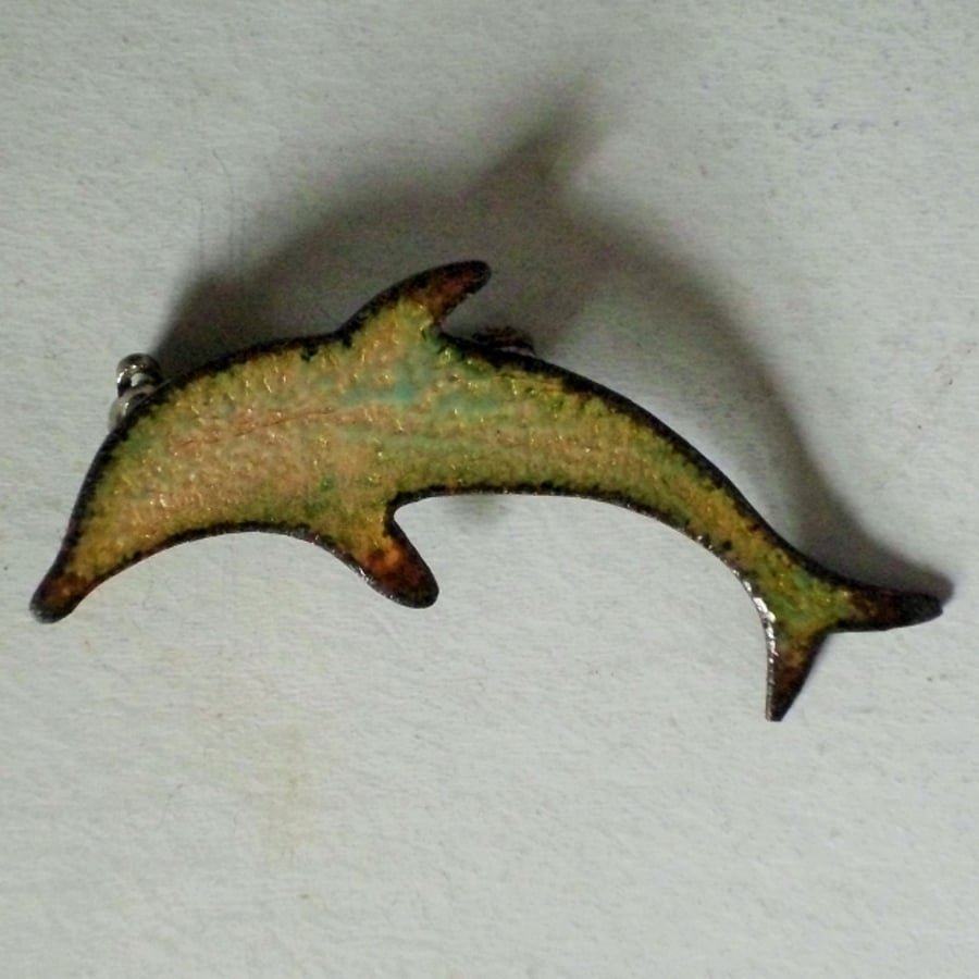 large brooch - pale dolphin