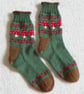 Autumn Toadstool Sock Knitting Pattern PDF. Socks 4ply Knitting.  PDF Pattern. - Image 1