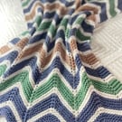 Chevron striped baby blanket 