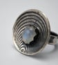 Moonstone illusion ring - sterling silver and moonstone ring - precious stone me - Image 2