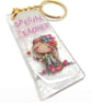 Gift for a Special Teacher, Appreciation Keyring with Girl and Flowers - Image 5