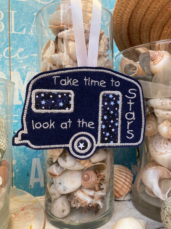 Caravan gift idea sign, felt caravan sign, gift idea for caravanner, camper gift