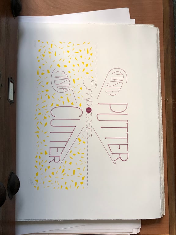 Scissor wall art - original large screen print