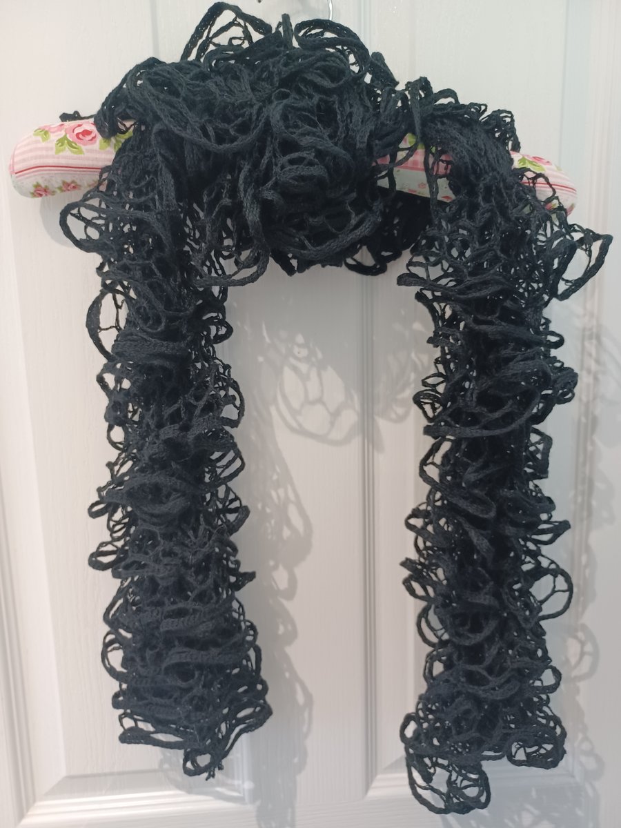 Black Lacy Effect Scarf