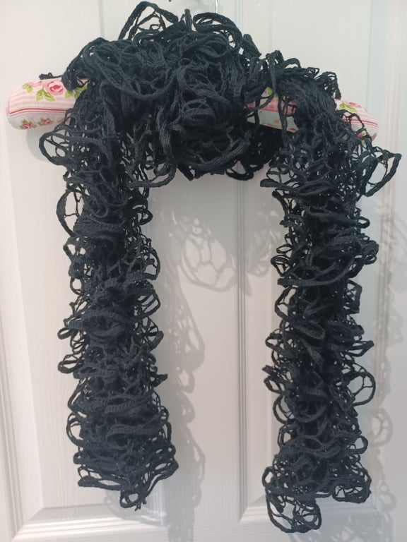 Black Lacy Effect Scarf